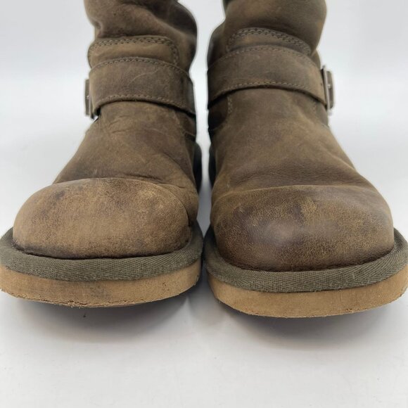 UGG Brown Leather Winter & Rain Boots | Insulated & Lined - Picture 9 of 9